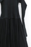 marc le bihan off shoulder long sleeve dress 21973 E23 black